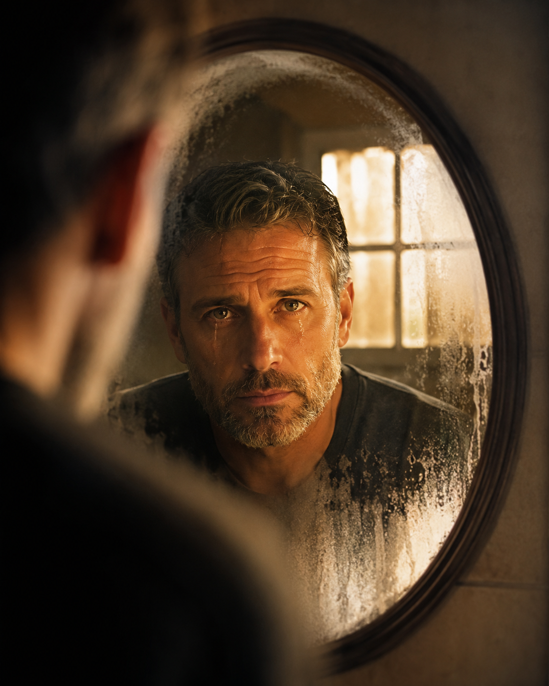 Mirror Reflection with Golden Light