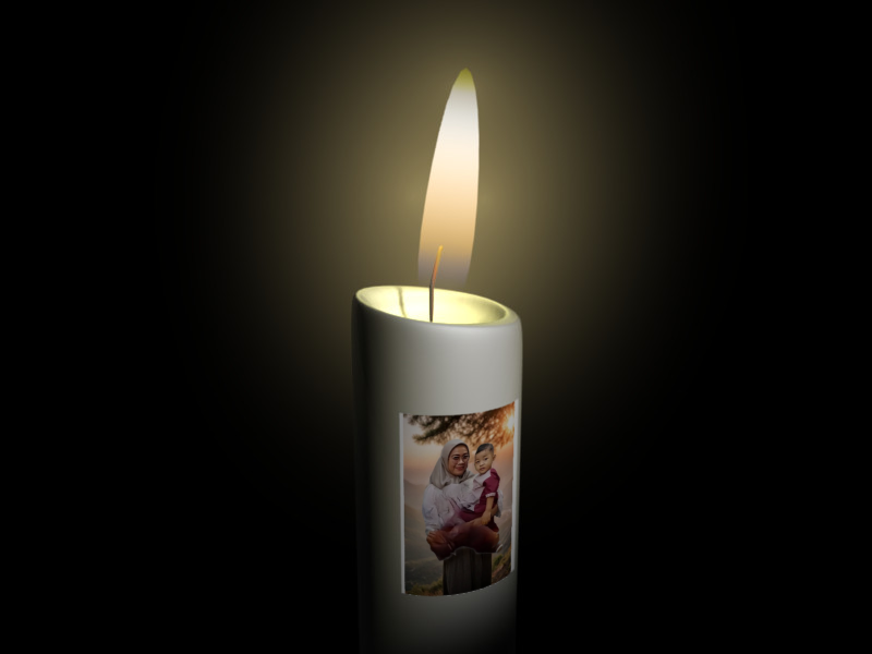candle of peace and happiness